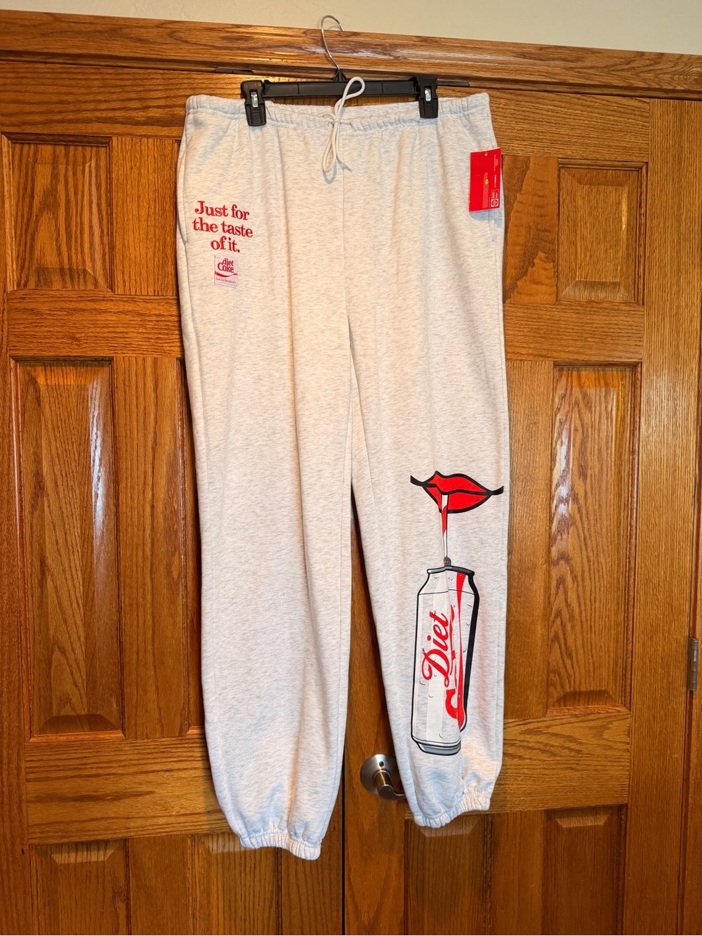 Coca Cola Gray Sweatpants with Red Diet Can